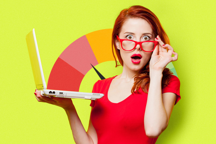 Woman surprised because her credit score dropped