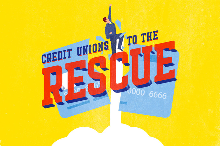 Credit unions to the rescue graphic