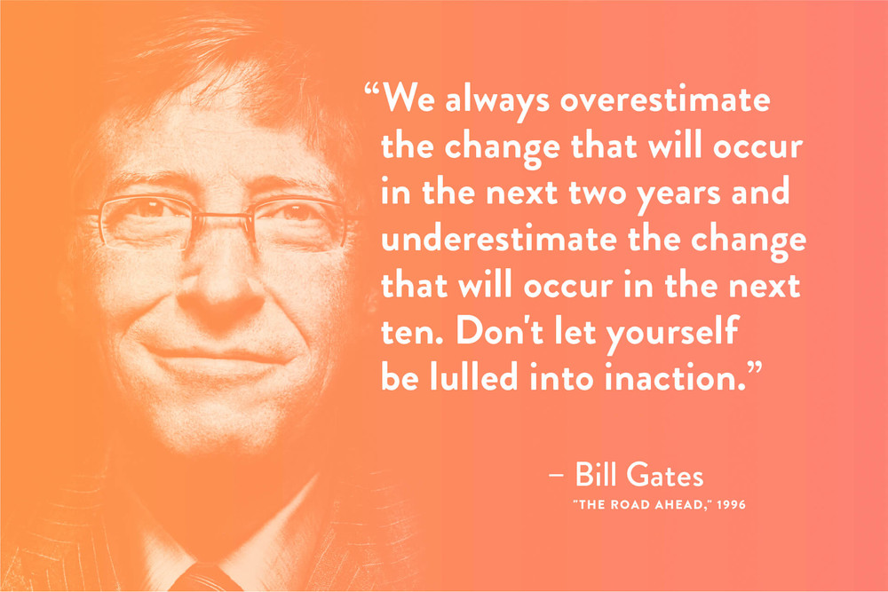 Quote by Bill Gates about exponential mindset growth