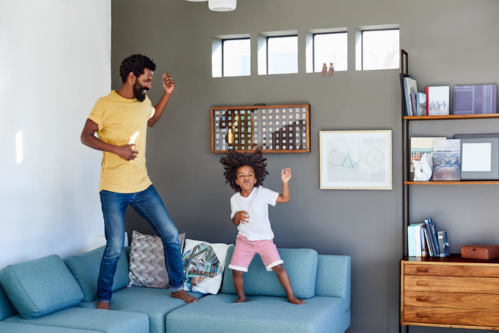Father and daughter have a fun time because he negotiated mortgage