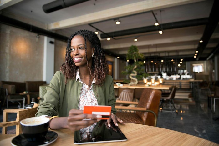Woman ready to consolidate her credit card debt